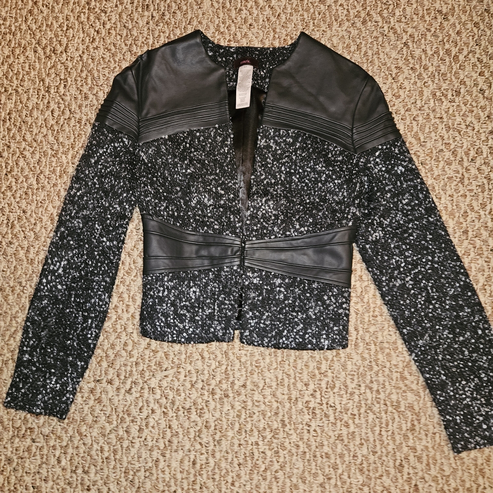 mark. Black and Gray Textured Blazer